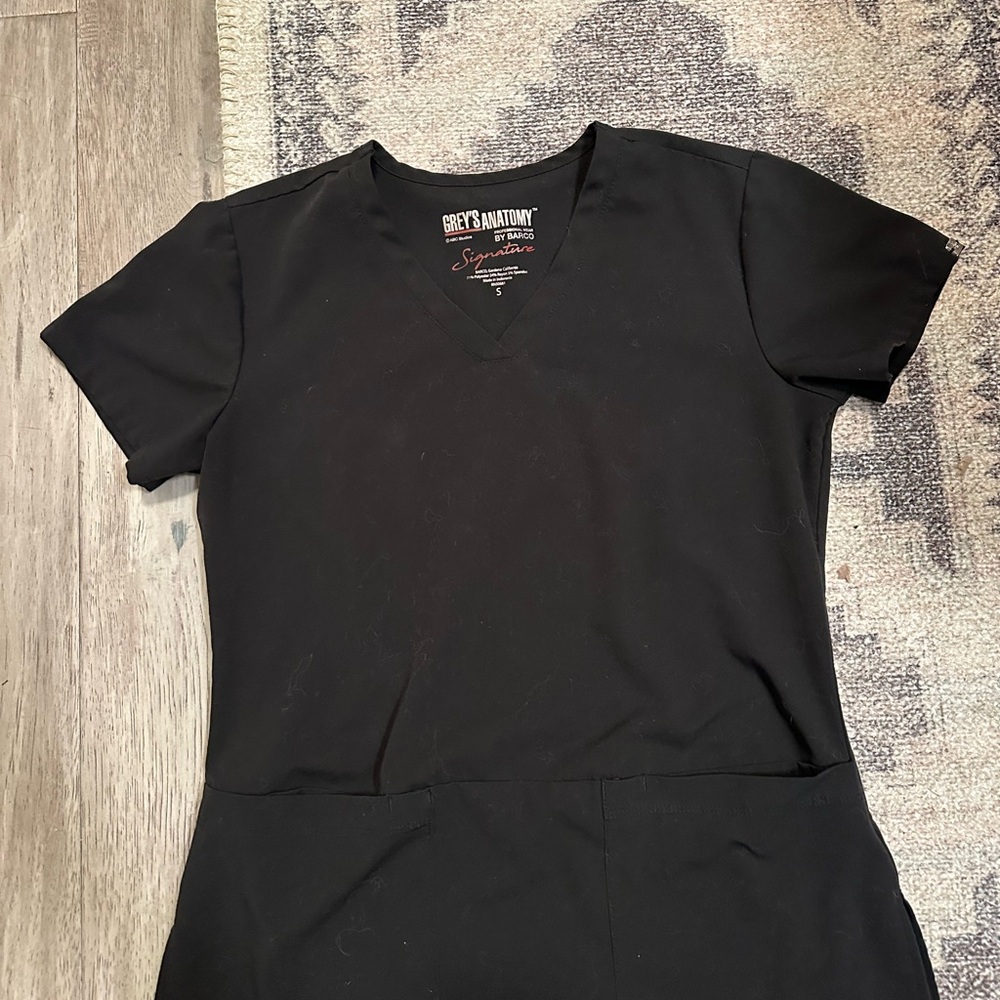 Grey's Anatomy Black Scrub Top